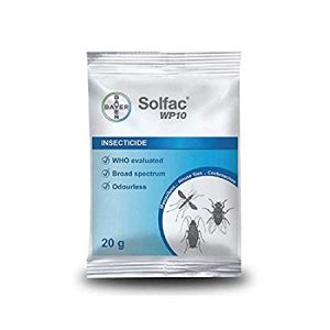 Bayer Solfac WP10(20g)-Use for Mosquitos Control (Pack of 5 Pouches)